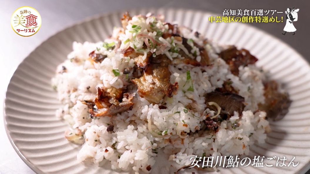 安田川鮎の塩ごはん