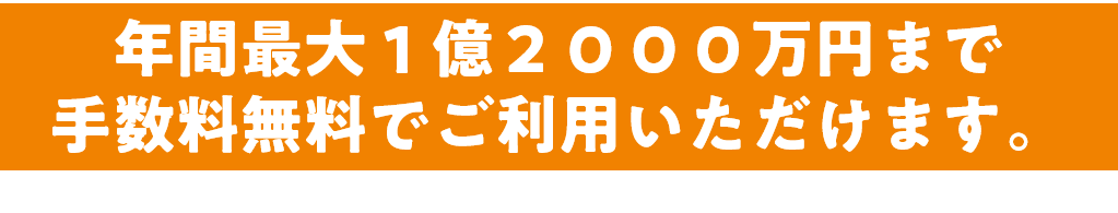 年間最大１憶２，０００万円まで無料