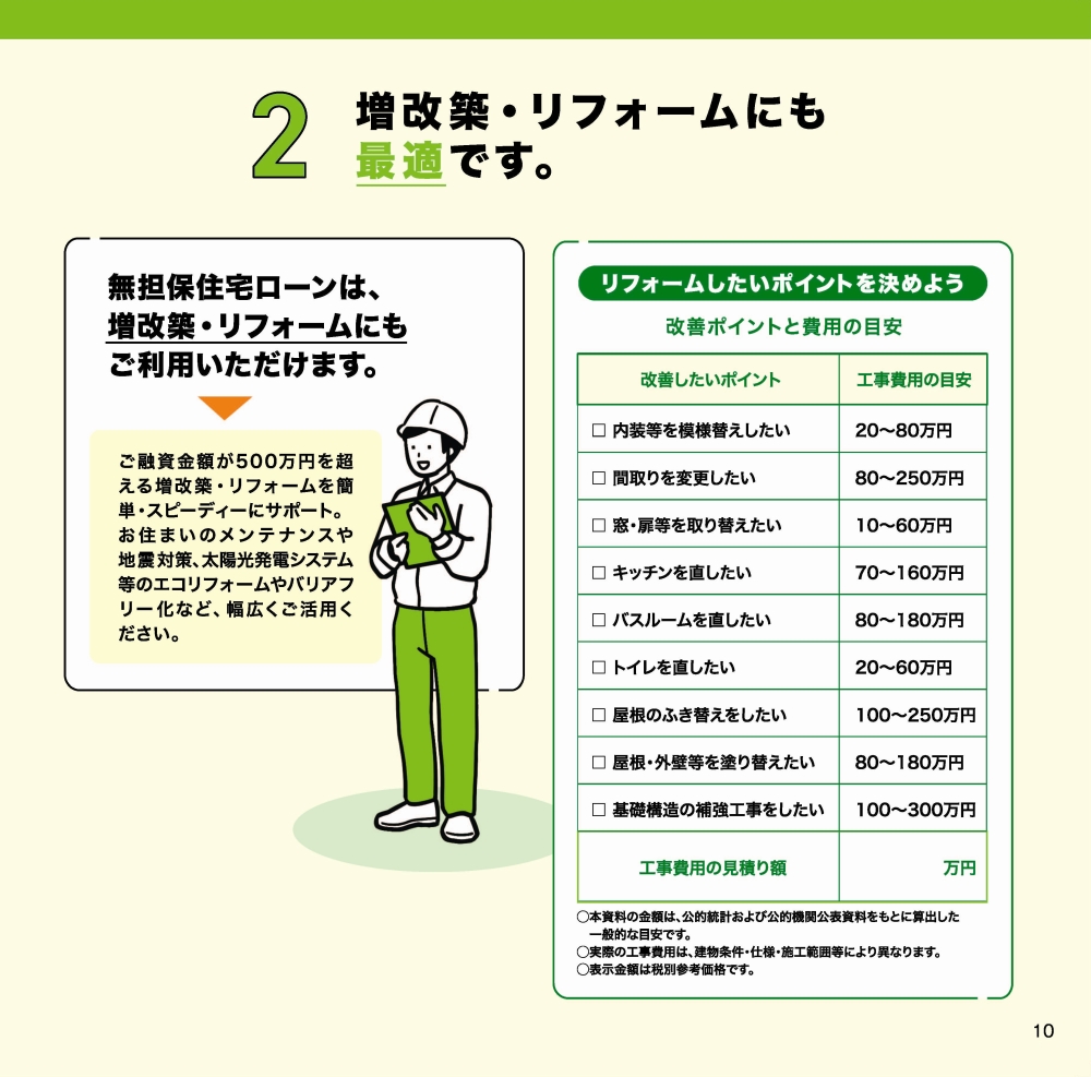 無担保住宅ローン